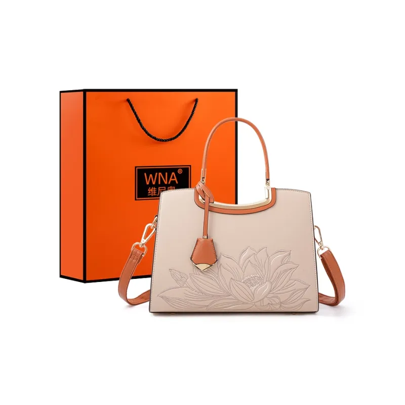 Vigno Synthetic Leather Mommy Bag Crossbody Handbag Regular Women's Apricot/Blue-36