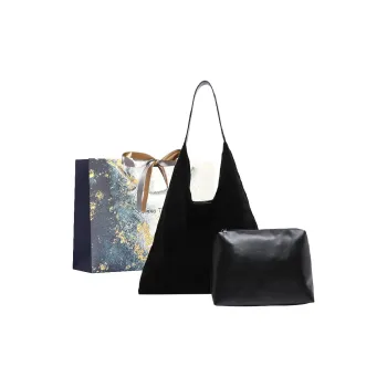 Iman's House Suede With PU Coating Shoulder Bag Women's Black/Coffee/Brown/Leopard Print