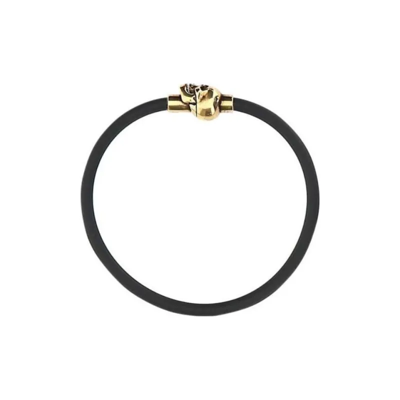 Alexander McQueen Skull Charm Cord Bracelet-4
