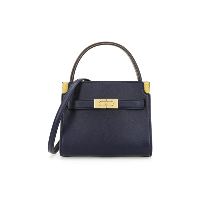 TORY BURCH Lee Radziwill Cow Leather One Shoulder Handbags Mini Women's Marine Blue-0