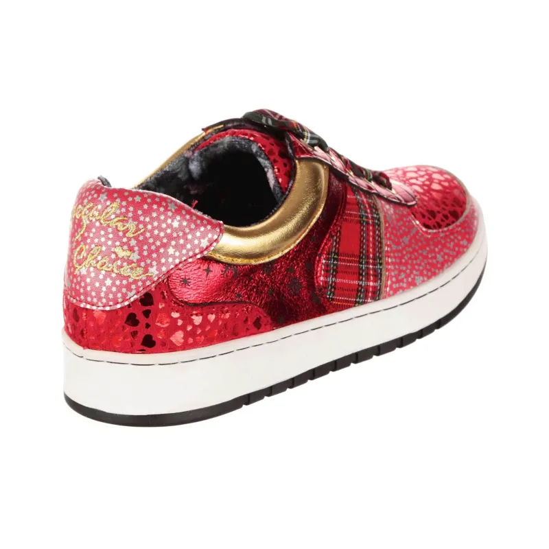 IRREGULAR CHOICE Starbright Streamer Slip-Resistant Low-Top Skateboard Shoes Unisex Red-3