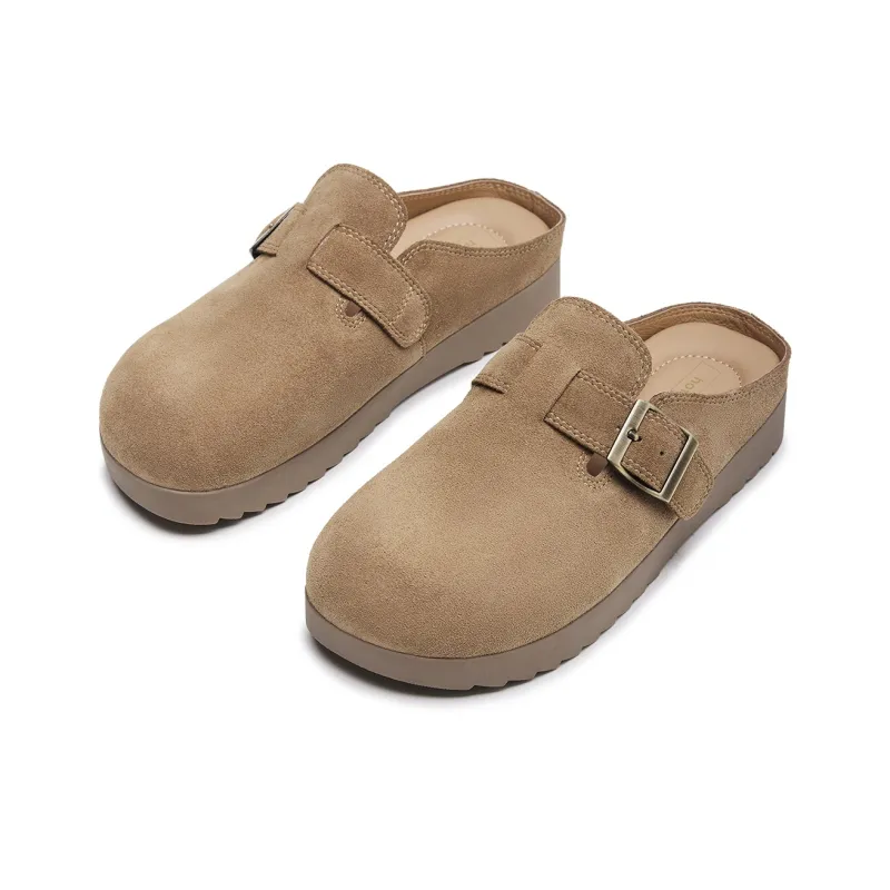 Hotwind Pinecone Grey Series Abrasion Resistant Slip Resistant Wrap toe Slippers Women's-1