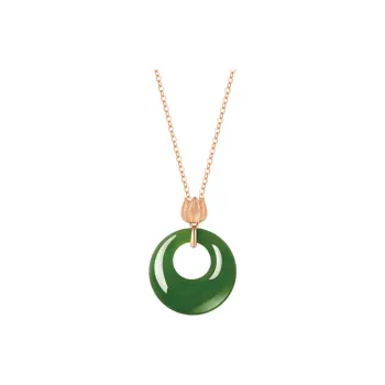 Moonstone Edge Hetian Jade Necklaces Jasper Women's