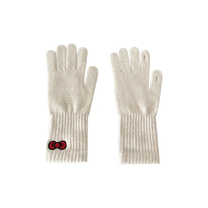 MUSTKOO Knitted Fabric Knit Gloves Women's-5