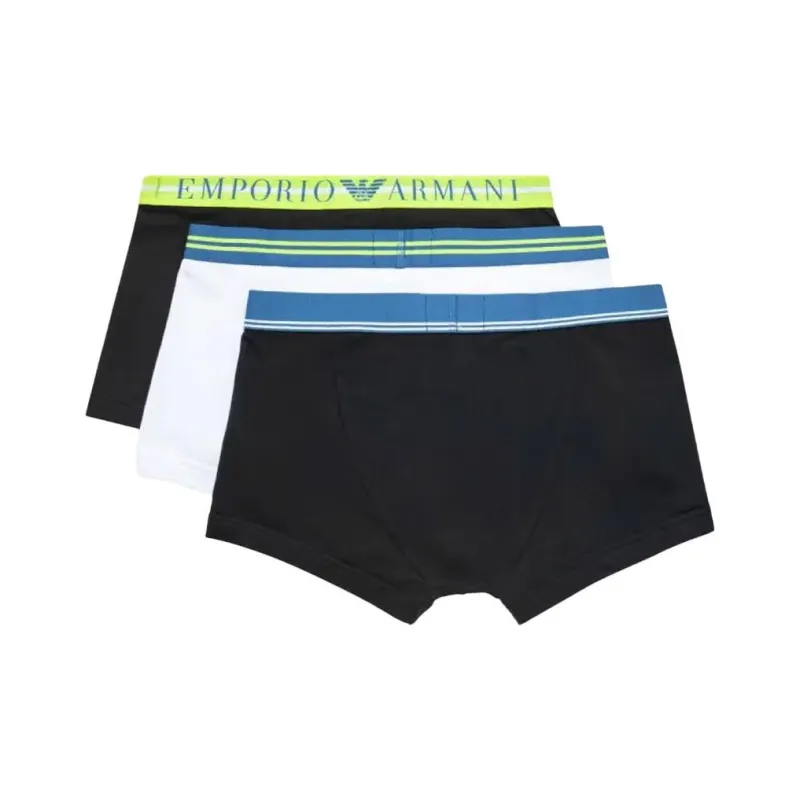 EMPORIO ARMANI Logo Embroidered Three Pack Boxers-1