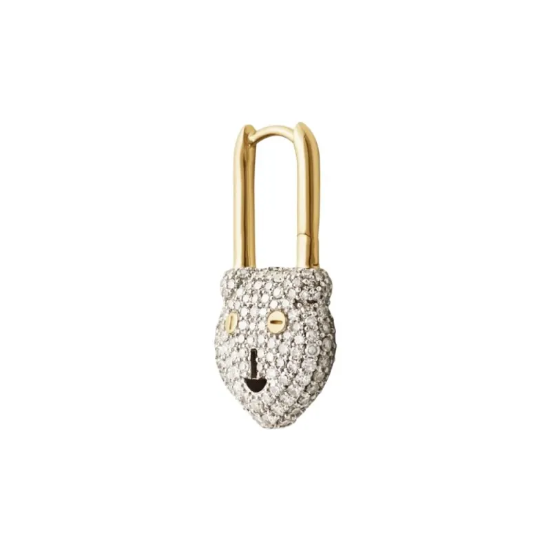 Maria Black 14kt Yellow Gold For The Love Of Ted Diamond Huggie Earring-1