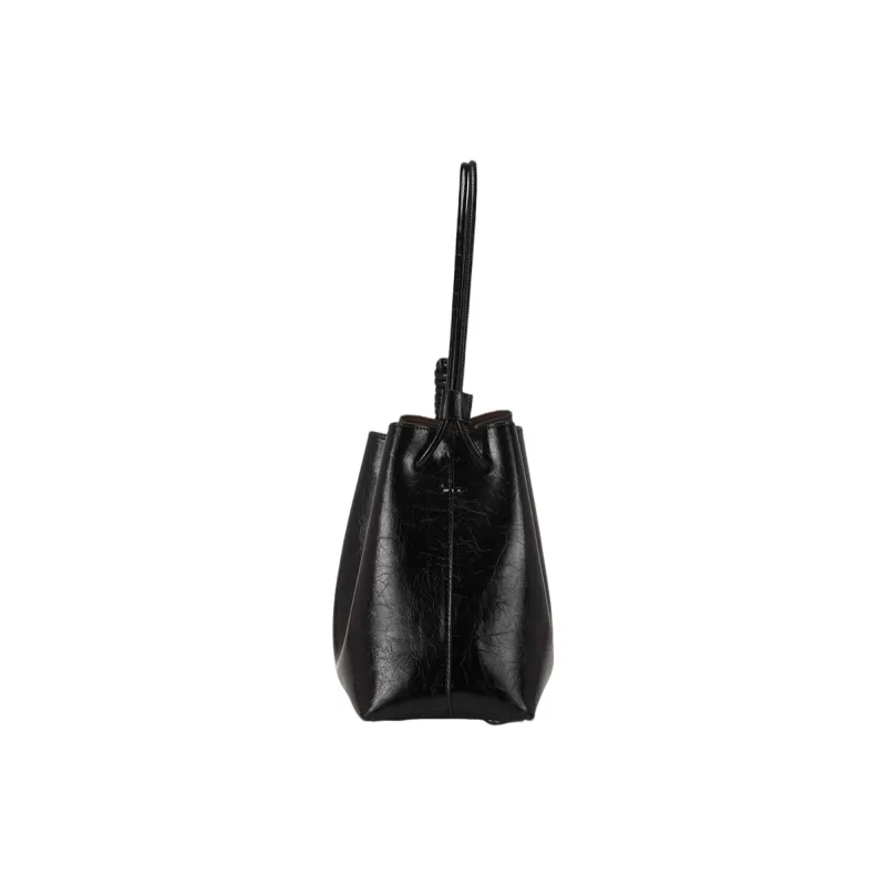 PAYOT Microfiber Synthetic Leather One Shoulder Handbags Regular Women's Black-2