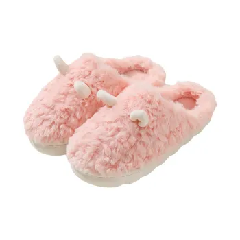 Meter Fleece Slippers For Women's Fall And Winter Home Indoor Use Warm Slip Resistant Plush Cotton Slipper