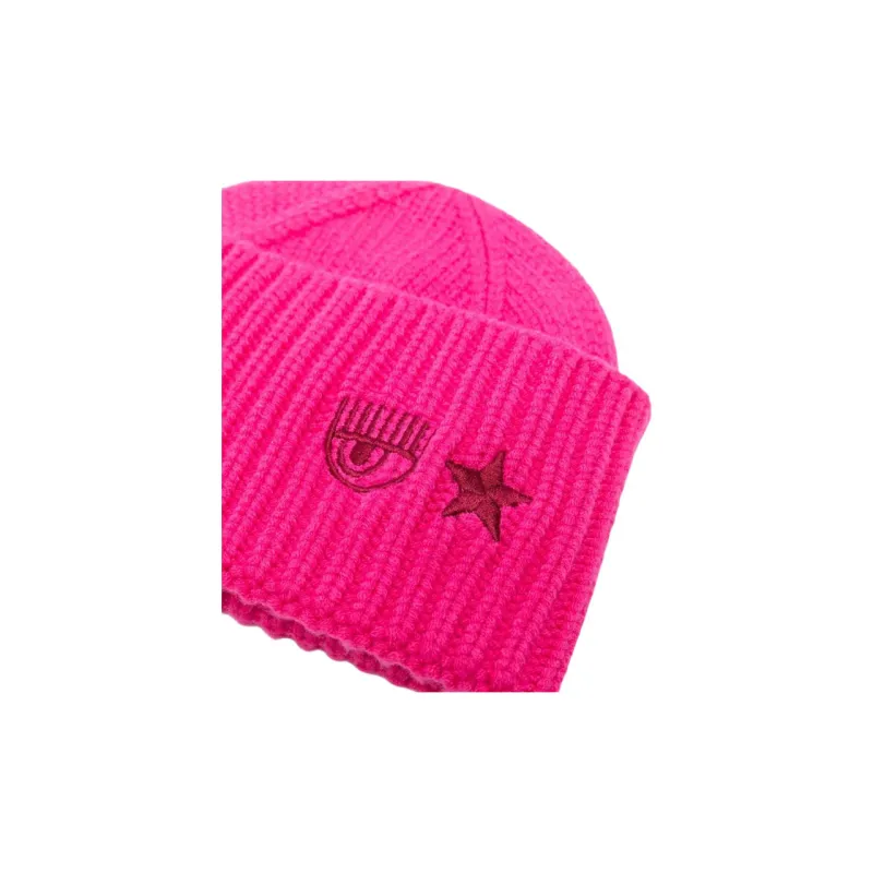 CHIARA FERRAGNI Eye Star embroidered Ribbed Beanie-1