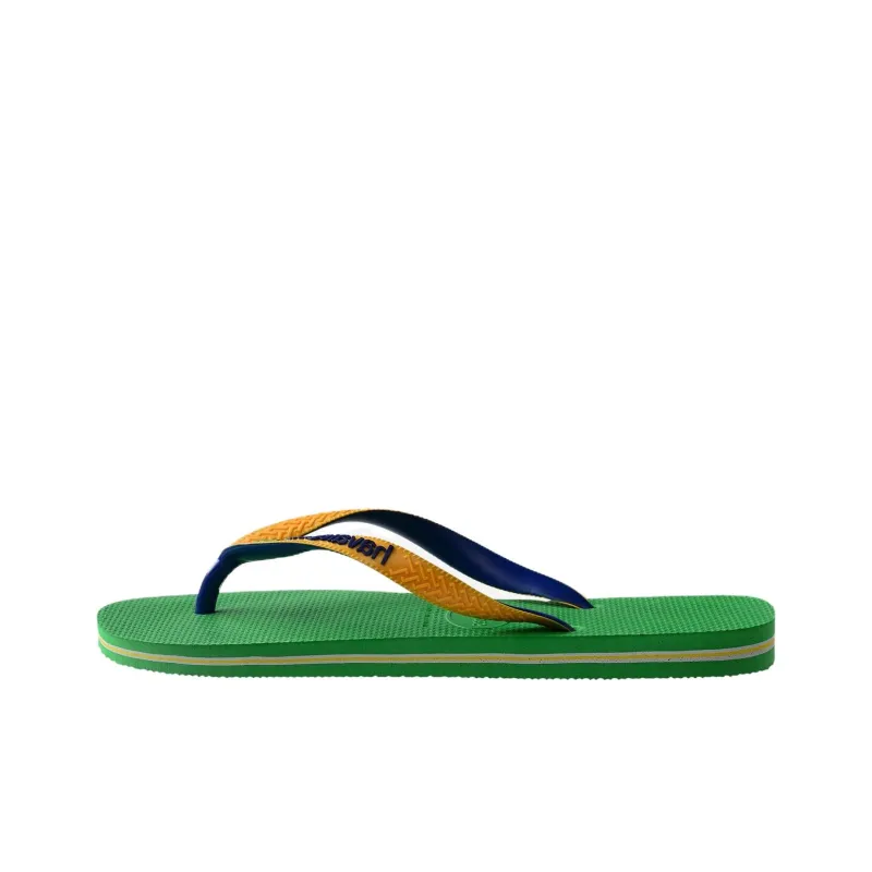 Havaianas Brasil Mi Rubber Sole Slip-Resistant Flip Flops Unisex Green-0
