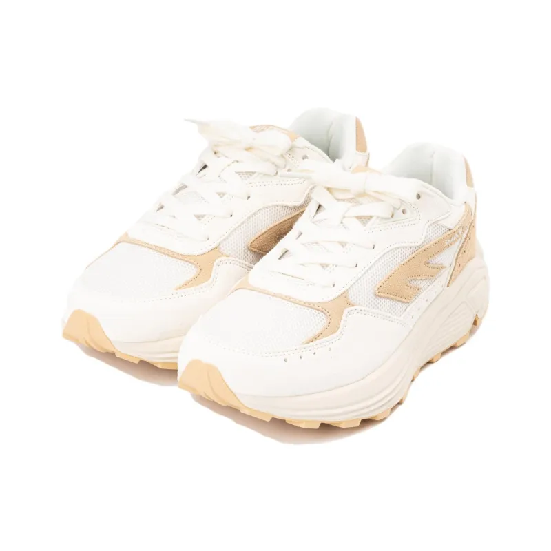 HI-TEC Anti-Slip Wear-Resistant Low-Top Casual Shoes Unisex White Yellow-1