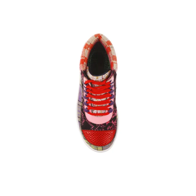 IRREGULAR CHOICE Stoney Beach Slip-Resistant High-Top Skateboard Shoes Women's Fuchsia-4