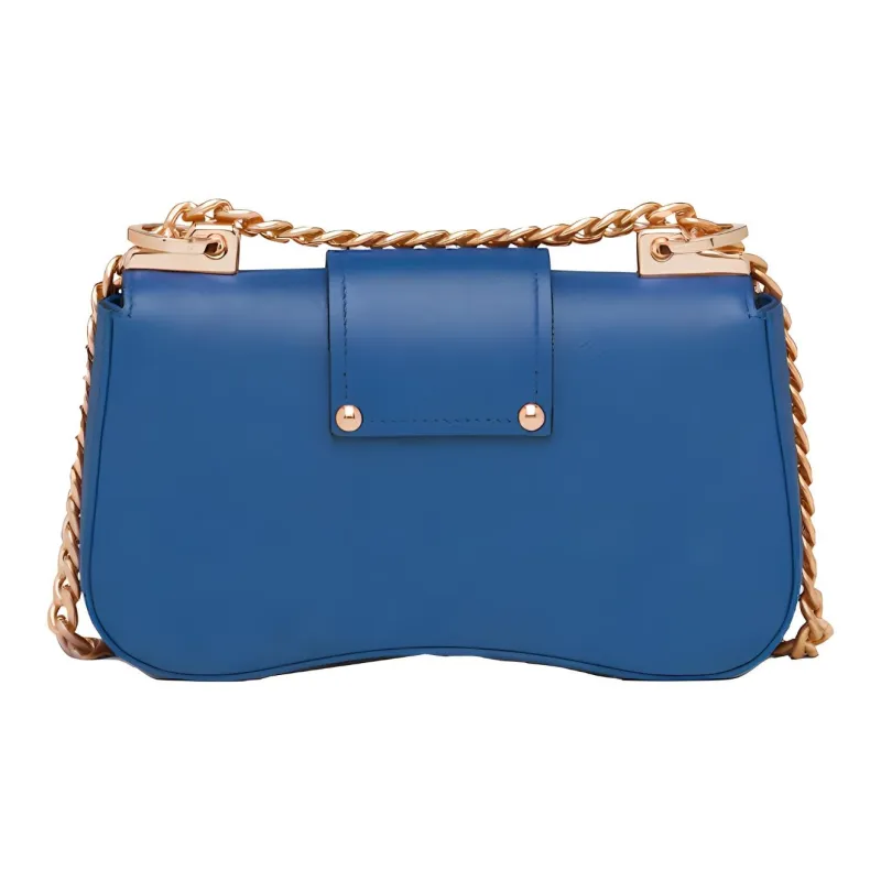 PRADA Sidonie Calfskin Shoulder Bag Crossbody Bag Women's Dark Purple Blue-2