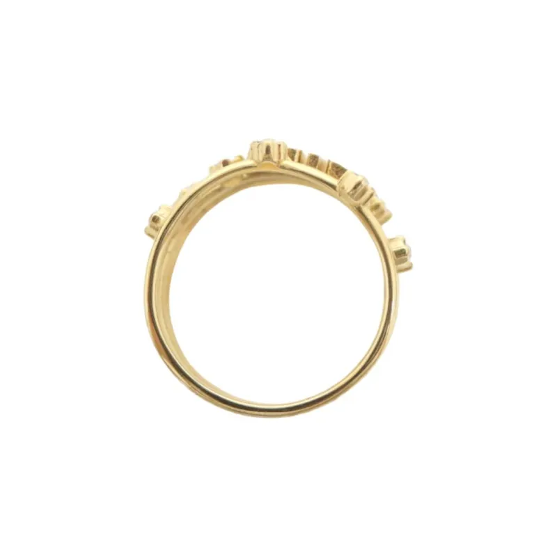 DIOR Artificial Crystal, Metal Rings Women's-4