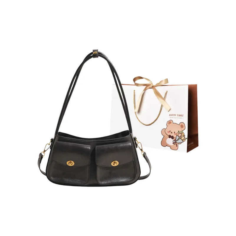 ERANGBEAR PU Crossbody Bag, Shoulder Bag Women's Coffee/Brown/Black-5
