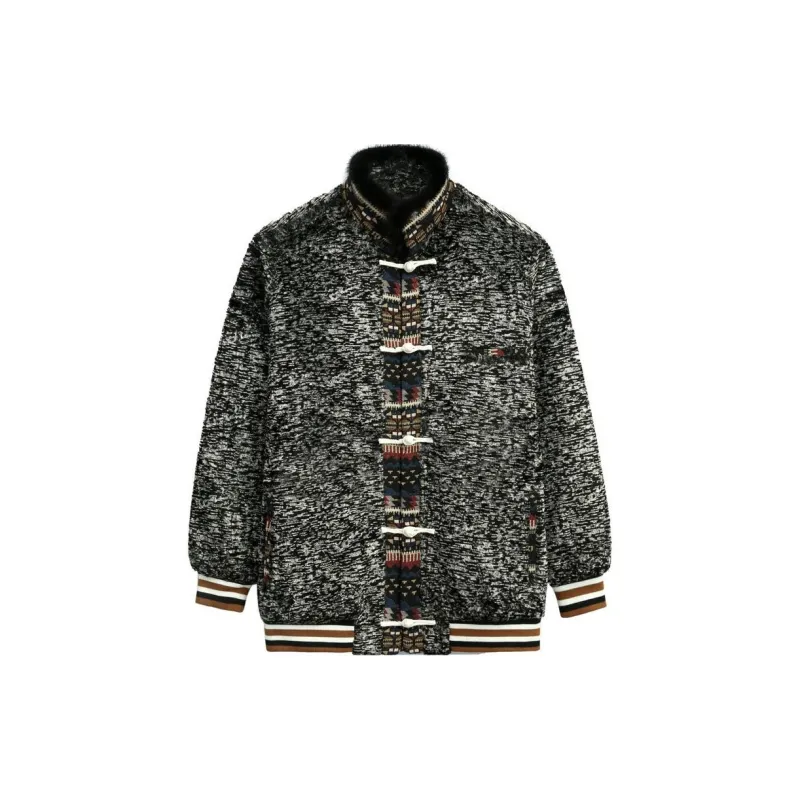 XUANSHENG Puffer Jacket Men's Black White-2