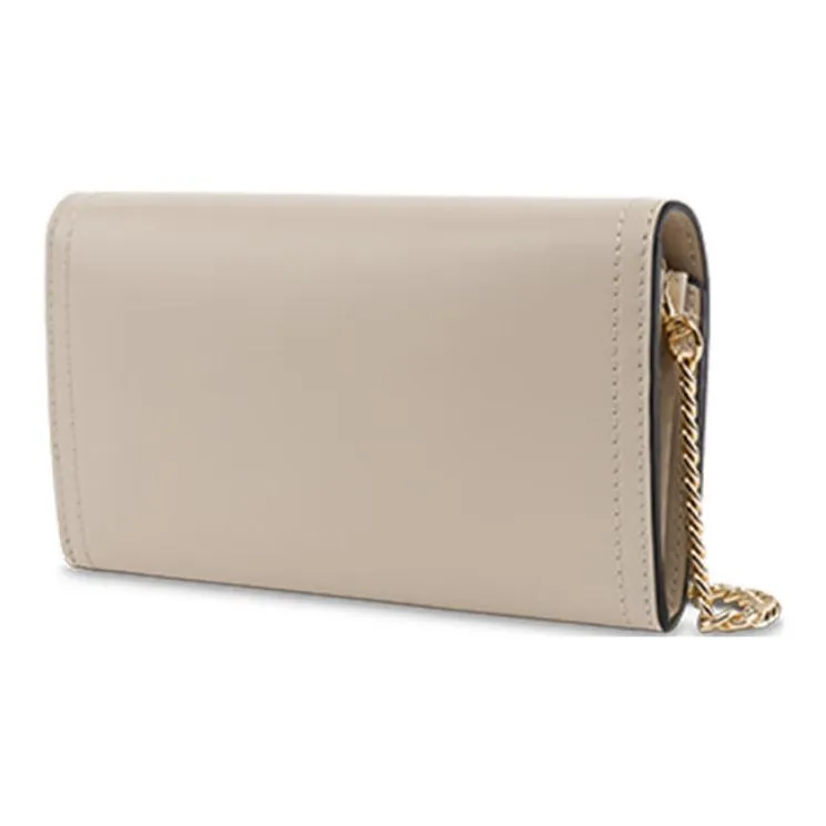 MOSCHINO Cow Leather Crossbody Bag Shoulder Bag Women's Ivory White-1