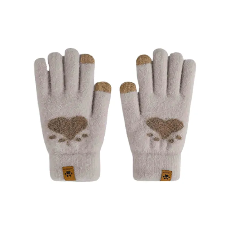 Yalu Acrylic Knit Gloves Unisex-1