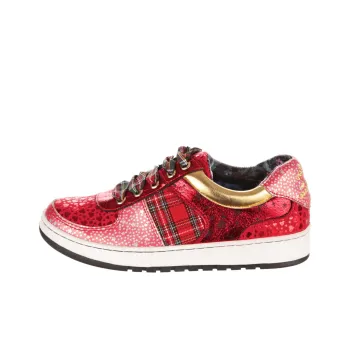 IRREGULAR CHOICE Starbright Streamer Slip-Resistant Low-Top Skateboard Shoes Unisex Red