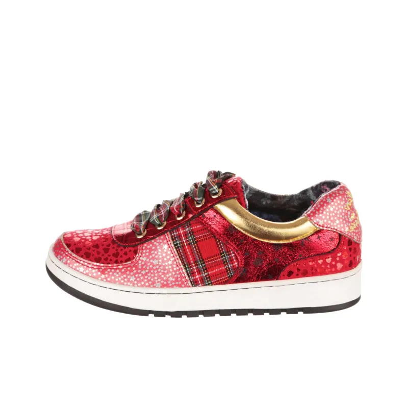 IRREGULAR CHOICE Starbright Streamer Slip-Resistant Low-Top Skateboard Shoes Unisex Red-0