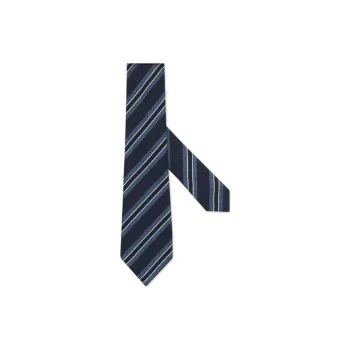 Zegna Mulberry Silk Ties Men's Midnight Blue