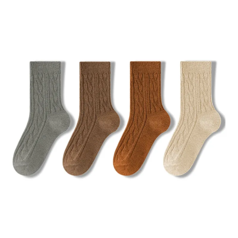 JIAZINI Mid Calf Socks Unisex 4 Pack-4