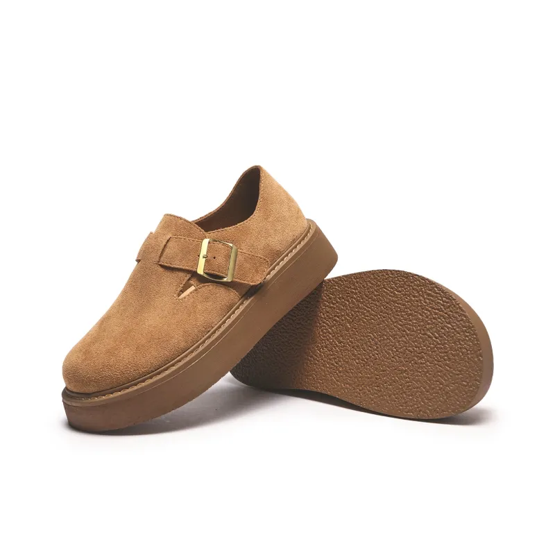 Hotwind Pinecone Grey Series Casual Single Shoes 4cm Women's-6