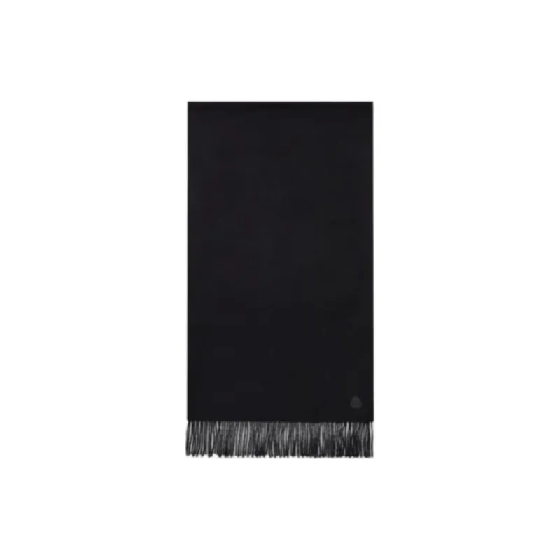 Moncler Cashmere Knit Scarves Men's Black-0