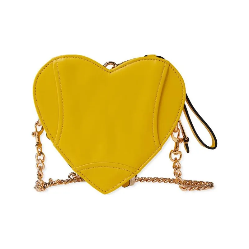 MOSCHINO Sheepskin Shoulder Bag Crossbody Bag Small Size Women's Yellow-2