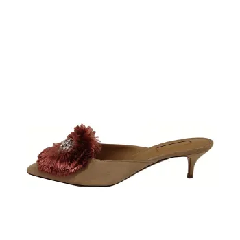 AQUAZZURA Wrap-toe Slippers Women's Brown Red