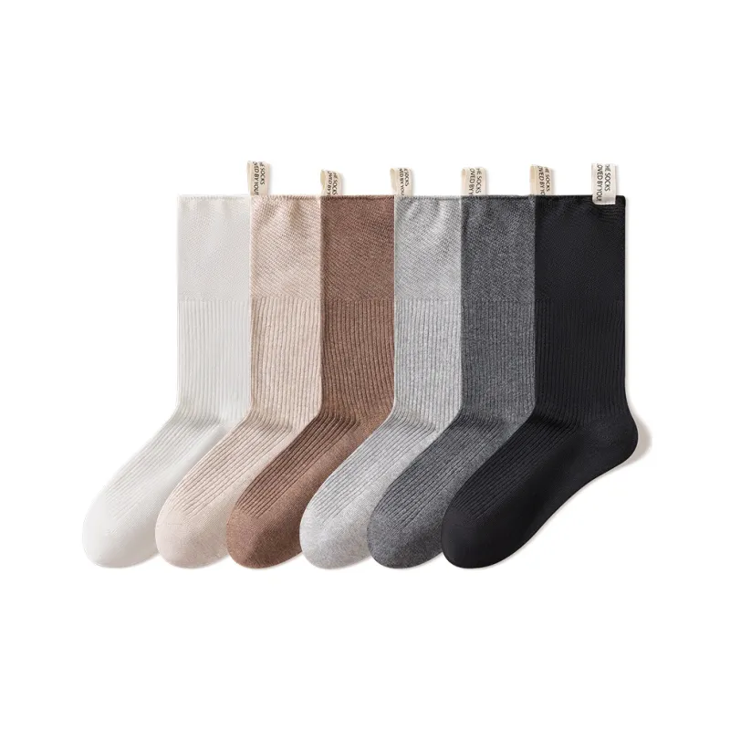 Temooues Mid Calf Socks Women's Combo Set-4