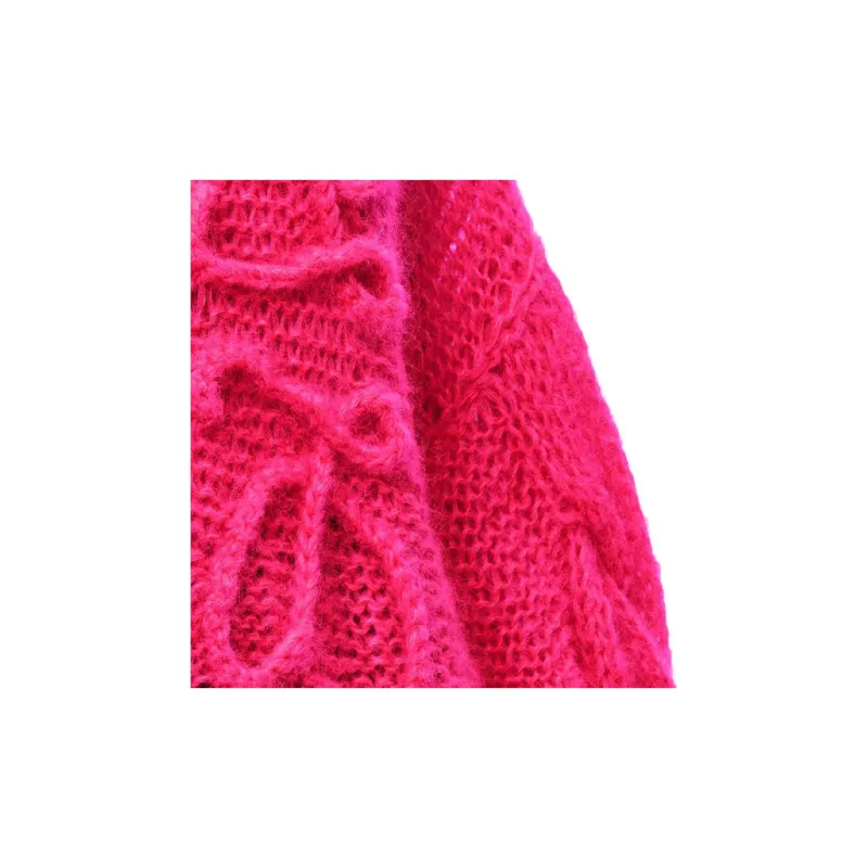 LOEWE Anagram Mohair Sweater 'Fluo Pink'-4