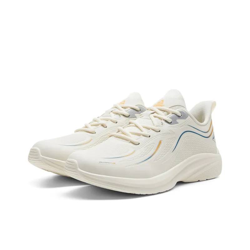 PEAK Qingyi Running Shoes Men Low Top Canvas White-2