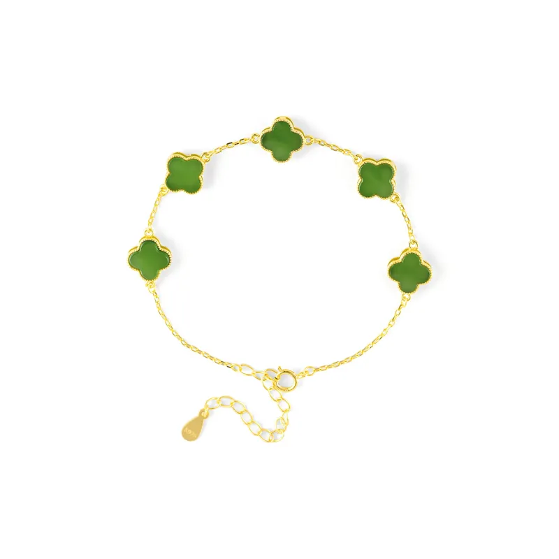Artisan Lock Heart Jade Hetian Jade Bracelets Jasper Women's-0