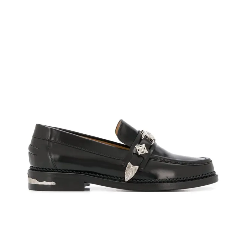 Toga Pulla Round-toe Leather Loafers-4