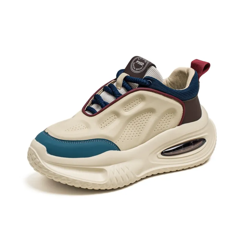 Wooden Rabbit Cushioning, Slip Resistant, Abrasion Resistant, Height Increasing Low Top Chunky Sneakers Men's-6