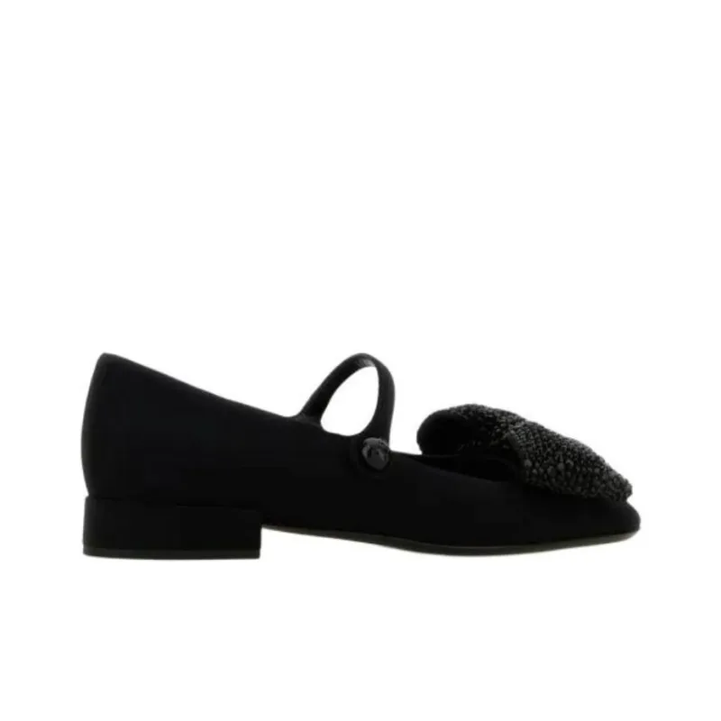 Valentino Bow Embellished Slip-On Flat Shoes Women's-3
