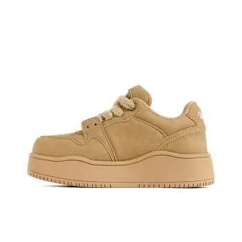WANDER AROUND Warm Slip Resistant Low Top Skateboard Shoes Women's Brown