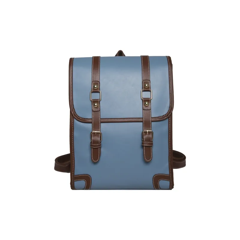 JIANMU PU Backpack Regular Women's Brown/Black/Blue/Ecru-4