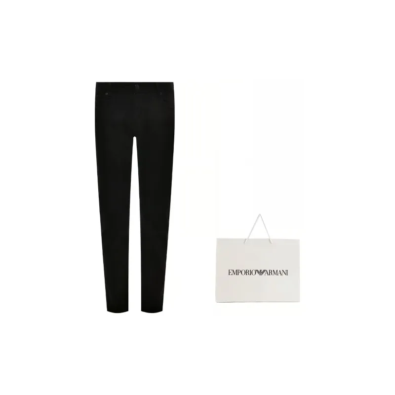 EMPORIO ARMANI Low Rise Tapered Leg Jeans-1