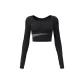 Peach Multicolor Long-Sleeved-Starburst Black