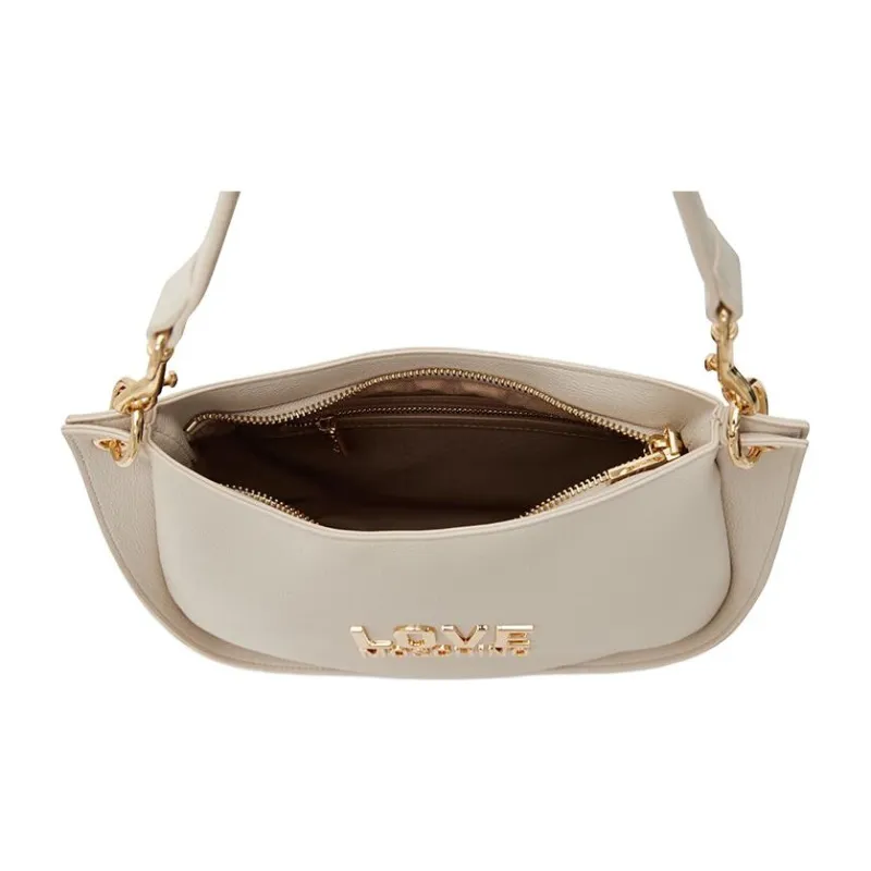 LOVE MOSCHINO PU Handbag Shoulder Bag Women's White-3