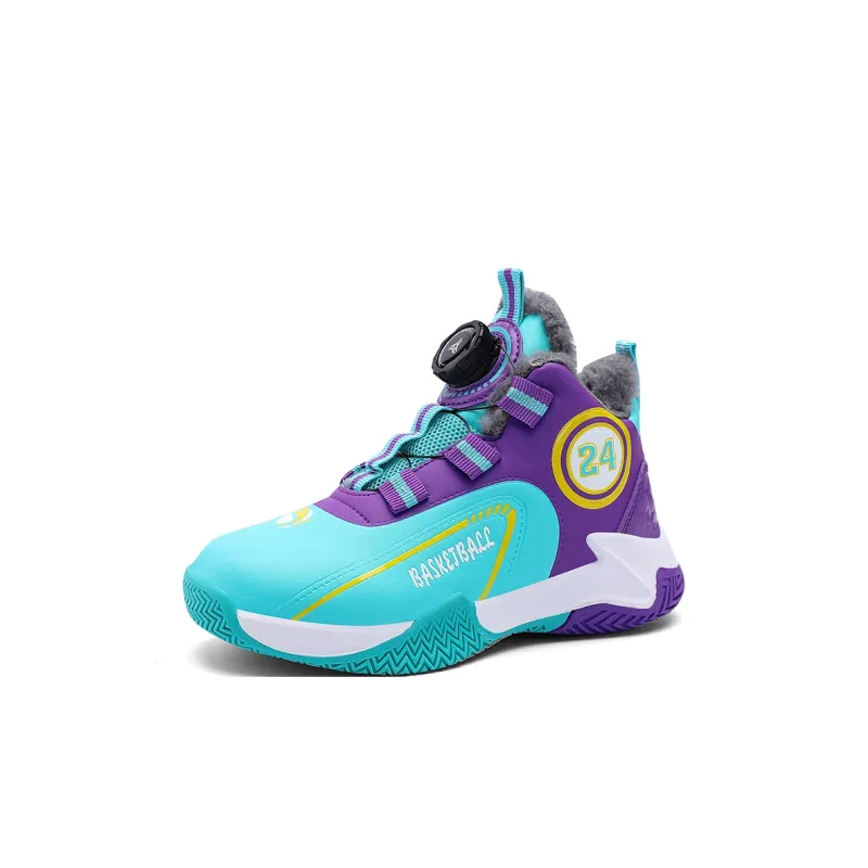 FIRS Kids Slip Resistant Water Resistant High Top Children's Basketball Shoes Kids'-8