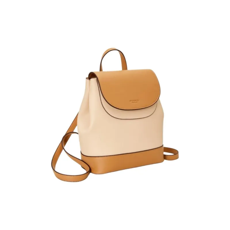 ZAVC PU Backpack Regular Women's Vanilla Yellow/White & Milk Tea/Khaki & Brown/Black-6