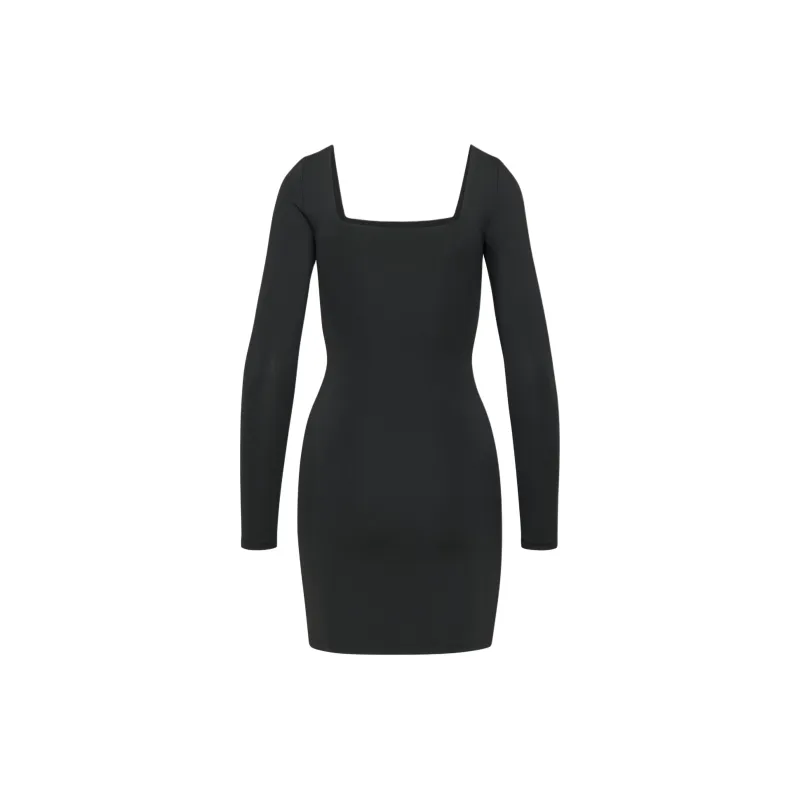 ARITZIA Contour Squareneck Longsleeve Mini Dress Long-Sleeved Dresses Women's Black-1