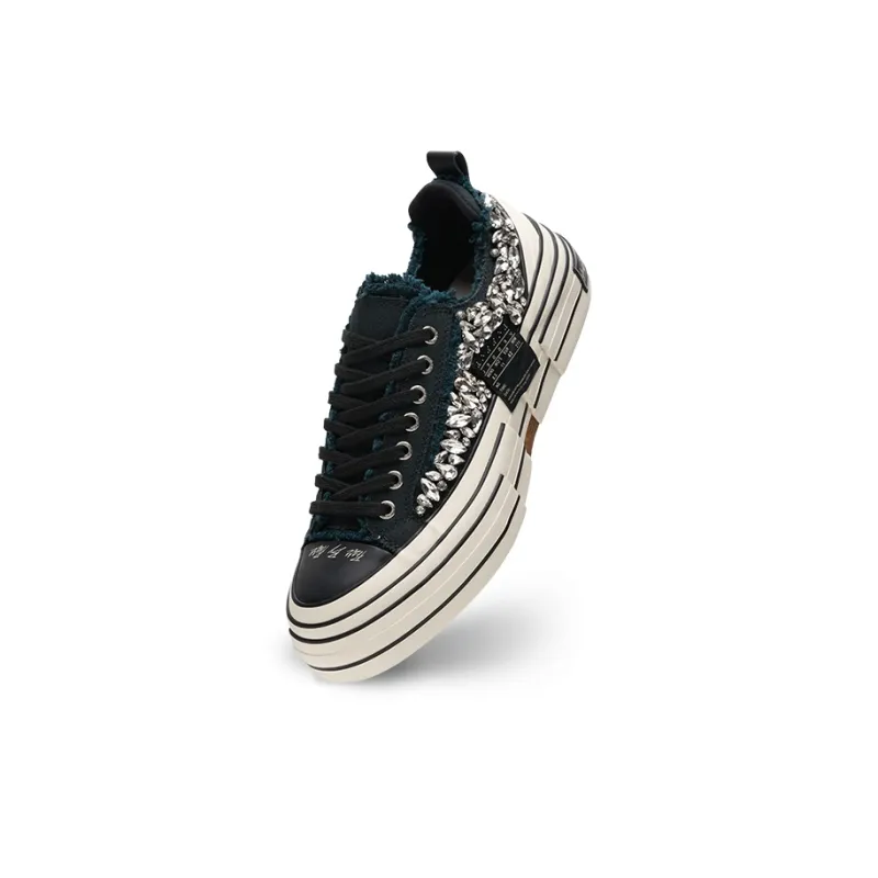 VESSEL Anti Slip Wear Resistant Low Top Canvas Shoes Unisex Black-2