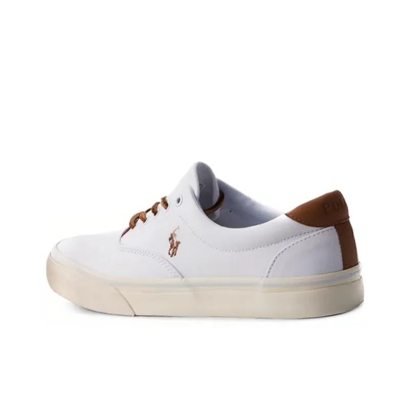 Polo Ralph Lauren Stylish Skateboarding Shoes Men's White Brown-1