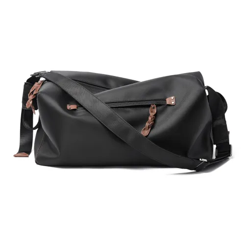 MOYYI Oxford Gym Bag Shoulder Bag Messenger Bag Crossbody Bag Men's Unisex Black
