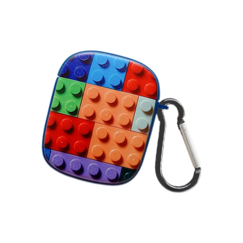 Koman Compatible With Apple AirPods 1/2/3/Pro 1/2 Generation TPU Dopamine Dressing Puzzle Headphone Cases-2