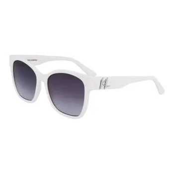KARL LAGERFELD Non Glass Square Sunglasses Women's White